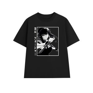 Áo thun nam nữ oversize chất cotton 2 chiều in hình anime spy family